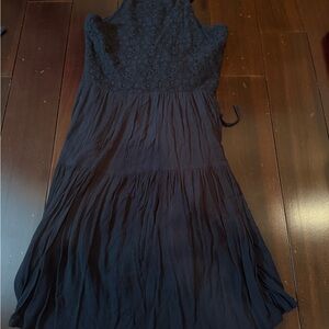 Abercrombie & Fitch Black Midi Dress